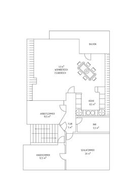 Foto - 4 Zimmer Wohnung in Partenstein zu vermieten Dachgeschoss
