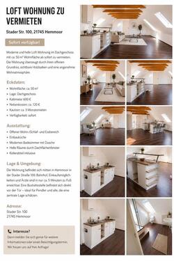 Foto - Helle Loft-Wohnung DG – Hemmoor – sofort Frei