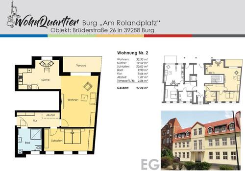 Foto - Etagenwohnung zur Miete in Burg