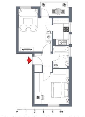 Foto - 2-Zimmerwohnung mit sonnigem Süd-Balkon