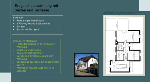 Foto - 3 Zimmer Erdgeschoss Wohnung mit Garten und Garage