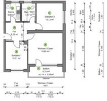 2,5-Zimmer-Wohnung in ruhiger Lage von Gefrees zu vermieten