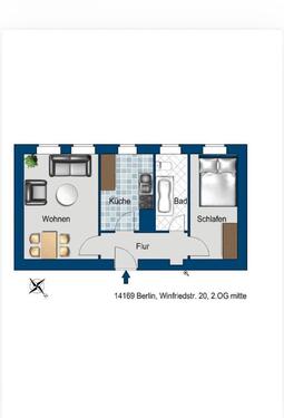 Foto - Tauchwohnung - 733,00&nbsp;EUR Kaltmiete, ca.&nbsp; 42,00&nbsp;m&sup2;