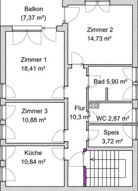 Foto - 4 Zimmer Etagenwohnung zur Miete in Rottenburg an der Laaber