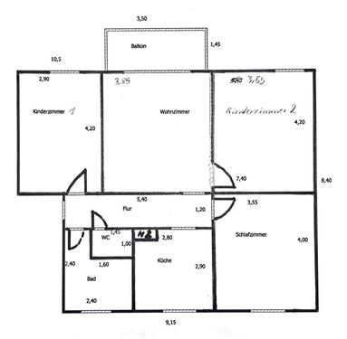 Foto - Etagen-Wohnung - 1.100,00 EUR Kaltmiete, ca.  80,00 m²