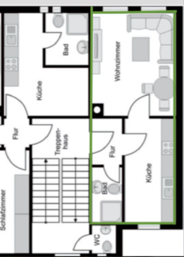 Foto - 1 Zimmer Etagenwohnung zur Miete in Bochum
