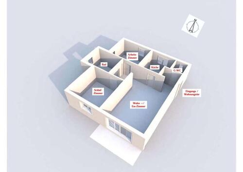 Foto - 3 Zimmer Etagenwohnung zum Kaufen in Gernsbach