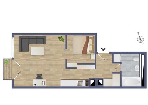 Foto - 1.5 Zimmer Etagenwohnung zur Miete in Berlin