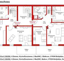 Zwei exklusive 4-Raum-Maissonetten Wohnungen mit Balkon - Erfurt Linderbach