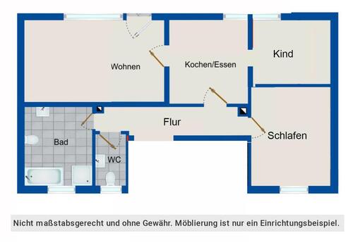 Foto - Hochwertig kernsanierte 3-Zimmer-Wohnung mit neuer Einbauküche –