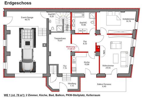 Foto - Höchst attraktive 2-Raumwohnung mit Balkon