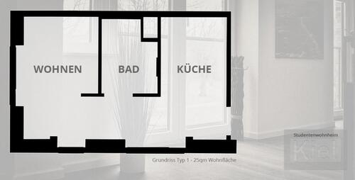 Foto - 1 Zimmer Etagenwohnung in Kiel