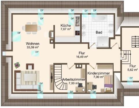 Foto - Tolle DG - Maisonette Wohnung in Brockhagen. 3,5 Zimmer