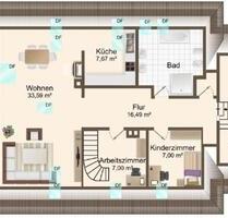 Tolle DG - Maisonette Wohnung in Brockhagen. 3,5 Zimmer - Steinhagen