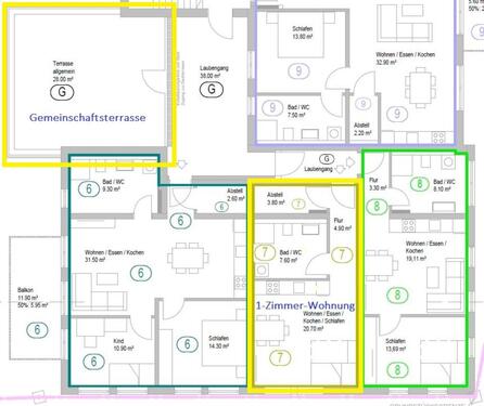 Foto - 1 Zimmer Etagenwohnung zur Miete in Obernburg am Main