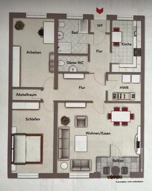 Foto - Helle 3-Zimmer Wohnung mit Balkon in Wolfsburg Stadtmitte