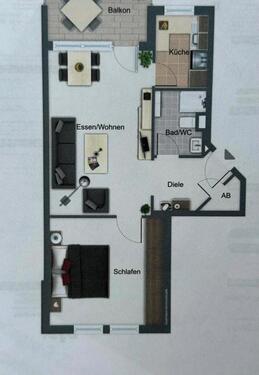 Foto - Schöne 2 Zi.-Whg. mit TG-Stellplatz in BL