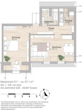 Foto - Etagenwohnung zur Miete in Essen