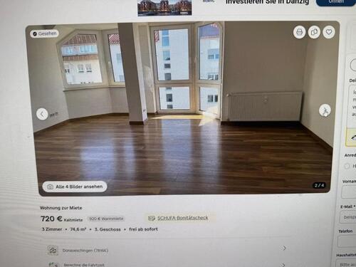 Foto - 3Zimmer Wohnung zu vermieten. - 920,00&nbsp;EUR Kaltmiete, ca.&nbsp; 74,00&nbsp;m&sup2;