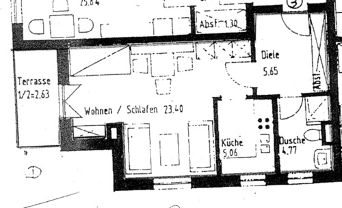 Foto - Burgau Zentraum 1 Zimmer Wohnung 41m² EBK und Tiefgaragenstellpla