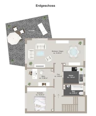 Foto - Erdgeschoßwohnung in Saarbrücken zur Miete