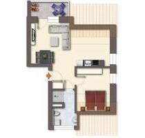 Südlohn: DG-Wohnung, ca. 55 m², 2 Zimmer, Balkon, Aufzug