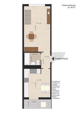Foto - 1 Zimmer Etagenwohnung zur Miete in Dessau-Roßlau