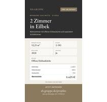 Wohnung Neubau 2 Zimmer Eilbek, 52 bis 59 m², Aufzug, EBK, - Hamburg Wandsbek