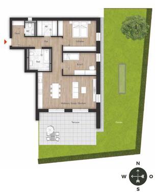 Foto - Gräumige 3-Zimmer EG-Wohnung mit Garten in Nürnberg-Reutles