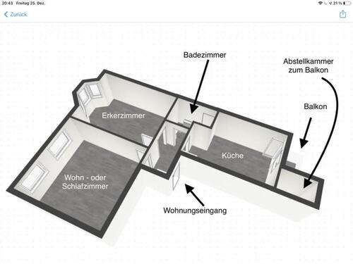 Foto - 55qm, 2,5 Zi Whg, inkl. Internet & Hausflurreinigung 530€ warm