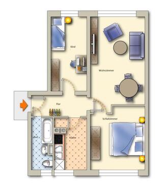 Foto - Etagenwohnung zur Miete in Freiberg