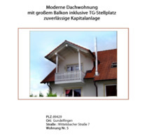 Moderne Dachwohnung zum Verkauf - Privatverkauf! - Gundelfingen an der Donau