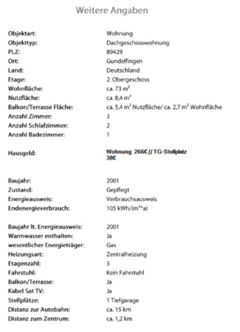 Foto - Dachgeschoßwohnung in Gundelfingen an der Donau zum Kaufen