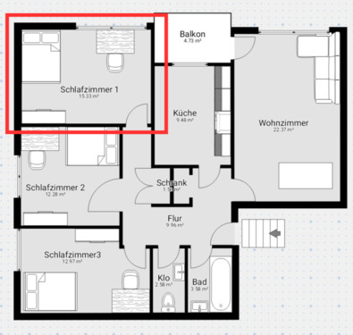 Foto - Etagenwohnung in Nordenham zur Miete