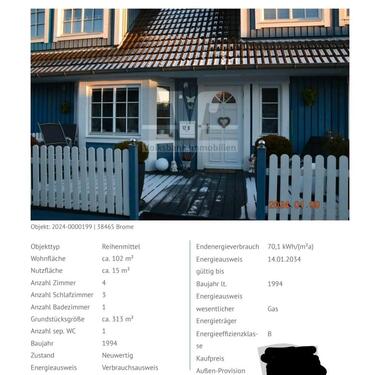 Foto - 4 Zimmer Reihenhaus zum Kaufen in Brome