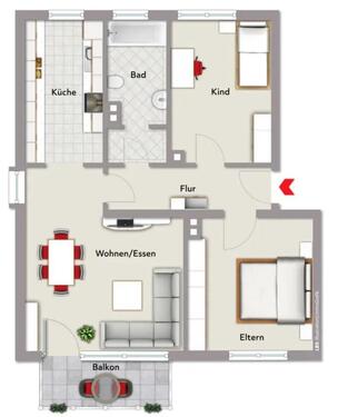 Foto - Helle 3 Zimmer Wohnung Mainz - 1.450,00&nbsp;EUR Kaltmiete, ca.&nbsp; 73,00&nbsp;m&sup2;