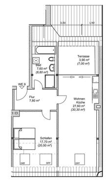 Foto - 2 Zimmer Dachgeschoßwohnung zur Miete in Leipzig