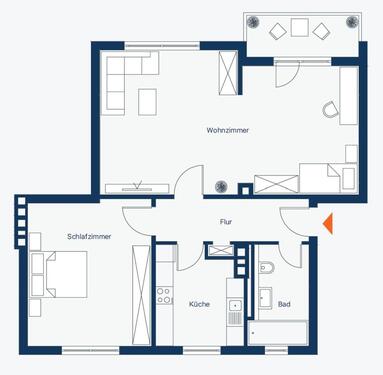 Foto - 2-Zimmer-Wohnung mit Balkon, Kaminofen, Stellplatz in Oldenburg