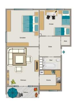 Foto - 3.5 Zimmer Erdgeschoßwohnung zur Miete in Essen