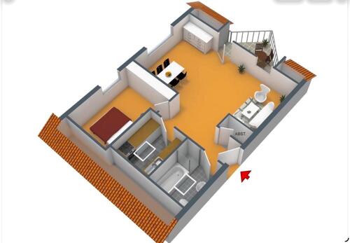 Foto - Helle und freundliche 2-Zimmer-Dachgeschosswohnung