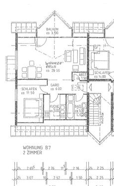 Foto - 2 Zimmer Dachgeschoßwohnung zum Kaufen in Bodelshausen