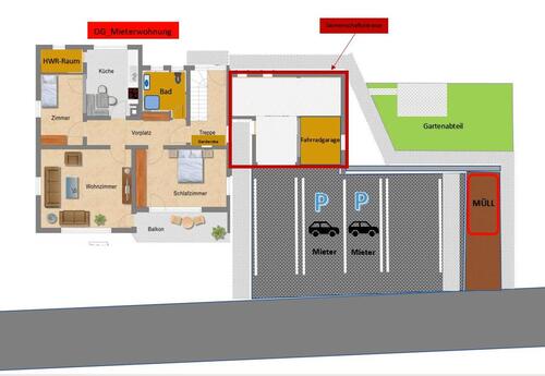 Foto - 3 Zimmer Wohnung - 700,00 EUR Kaltmiete,