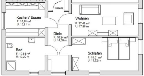 Foto - 2 Zimmer Etagenwohnung zur Miete in Simmern/Hunsrück