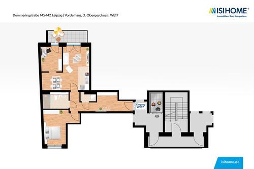 Foto - Erstbezug in Lindenau - Tolle 2,5-Raumwohnung mit Tiefgaragenstellplatz! - WE17