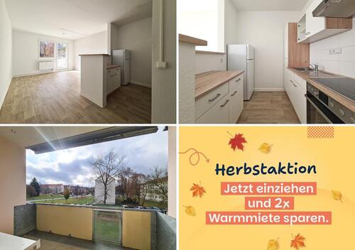 Foto - 2 Warmmieten frei*: renovierte Balkonwohnung mit Einbauküche im bequemen 2. OG