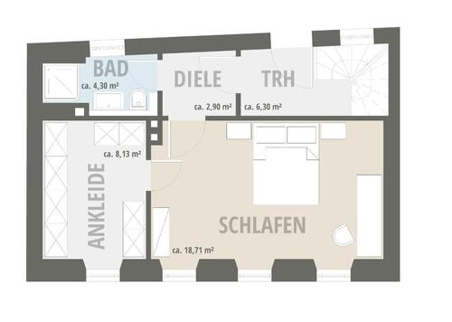 Foto - 1-Raum-Wohnung mit Einbauküche in der Domstraße