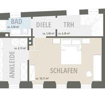 1-Raum-Wohnung mit Einbauküche in der Domstraße - Merseburg