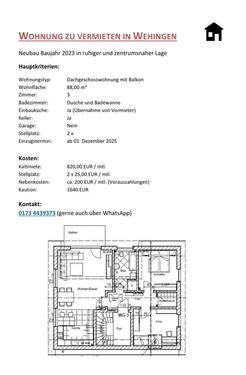 Foto - Etagenwohnung zur Miete in Gosheim