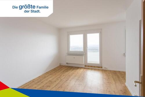 Foto - Blaues Bad und Fußboden in Holzdielenoptik