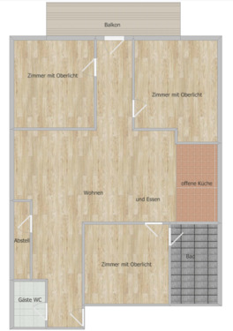 Foto - Moderne 4- Zi Dachgeschosswohnung auf 105qm nahe Waging Traunreut